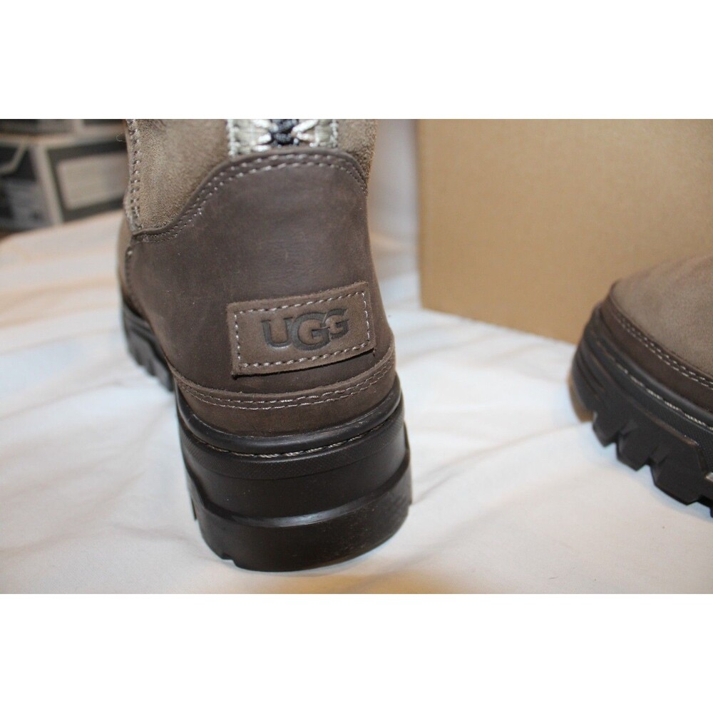 UGG CLASSIC TALL TRAILGAZER SUEDE BRAID WATERPROOF BOOTS WOMEN NIB HICKORY - Picture 6 of 9